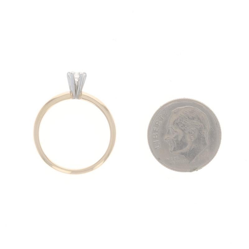 Jabel Anillo de Compromiso Solitario de Diamantes - Oro Amarillo 14k Redondo Brillante .20ct en venta 1