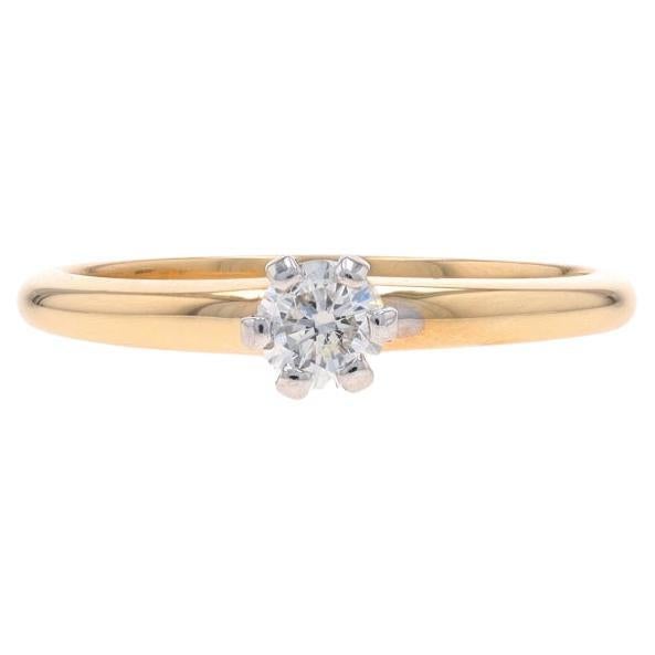 Jabel Anillo de Compromiso Solitario de Diamantes - Oro Amarillo 14k Redondo Brillante .20ct