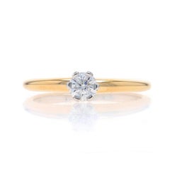 Jabel Diamond Solitaire Engagement Ring - Yellow Gold 18k Round Brilliant .35ct