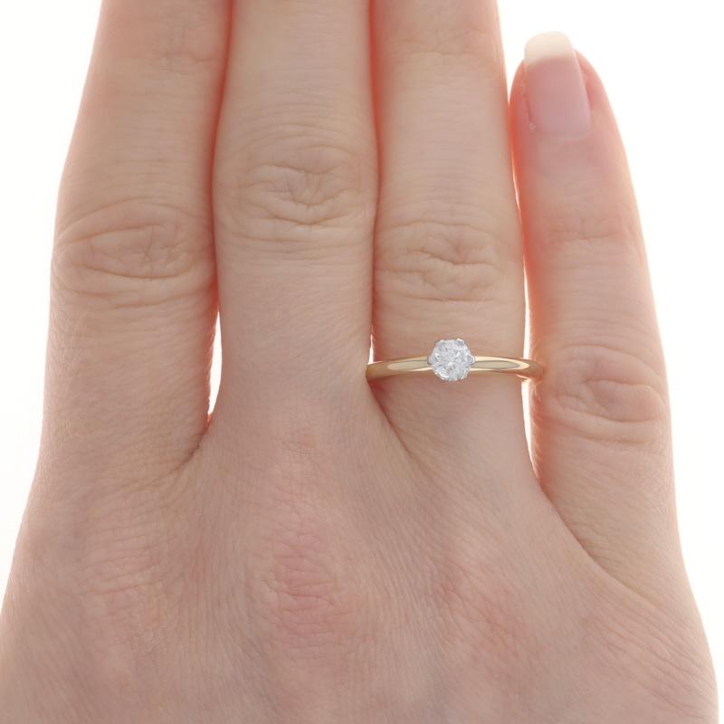 Jabel Diamant Solitär Verlobungsring - Gelbgold 18k Rund Brillant .35ct (Rundschliff) im Angebot