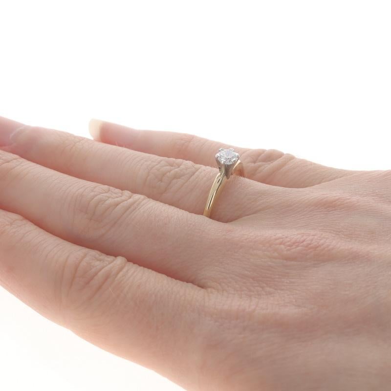 Jabel Diamant Solitär Verlobungsring - Gelbgold 18k Rund Brillant .35ct Damen im Angebot