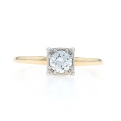 Jabel Diamond Vintage Solitaire Engagement Ring - Yellow Gold 14k Round .35ct