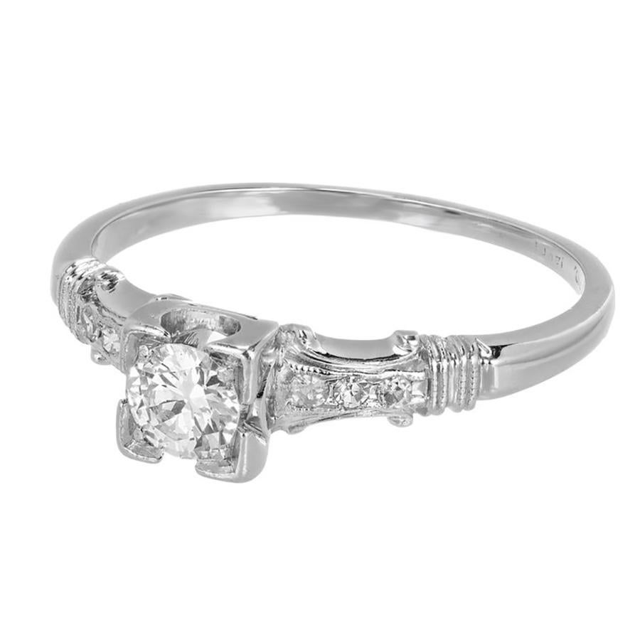 Verlobungsring aus Platin mit EGL-zertifiziertem .30 Karat rundem Diamanten von Jabel im Zustand „Gut“ im Angebot in Stamford, CT