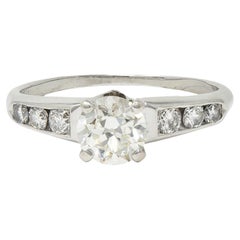 Jabel Mid-Century 1,21 Karat Diamant 18 Karat Weißgold Vintage Verlobungsring