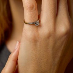 Jabel retro 0.48 carat diamond 18k gold engagement ring