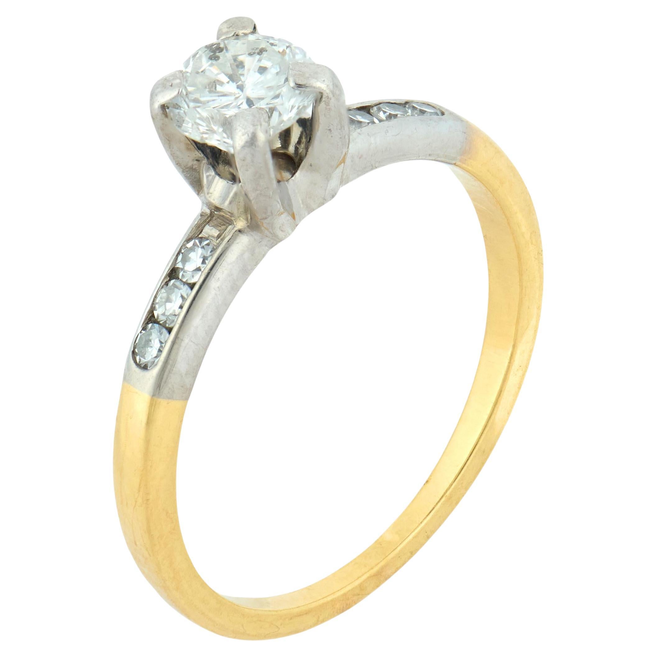 Jabel retro 0.48 carat diamond 18k gold engagement ring en venta
