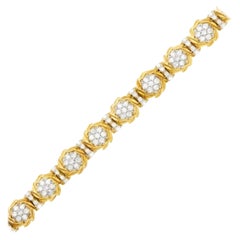 Jabel Vintage Diamantarmband aus 18 Karat Gelb- und Weißgold.