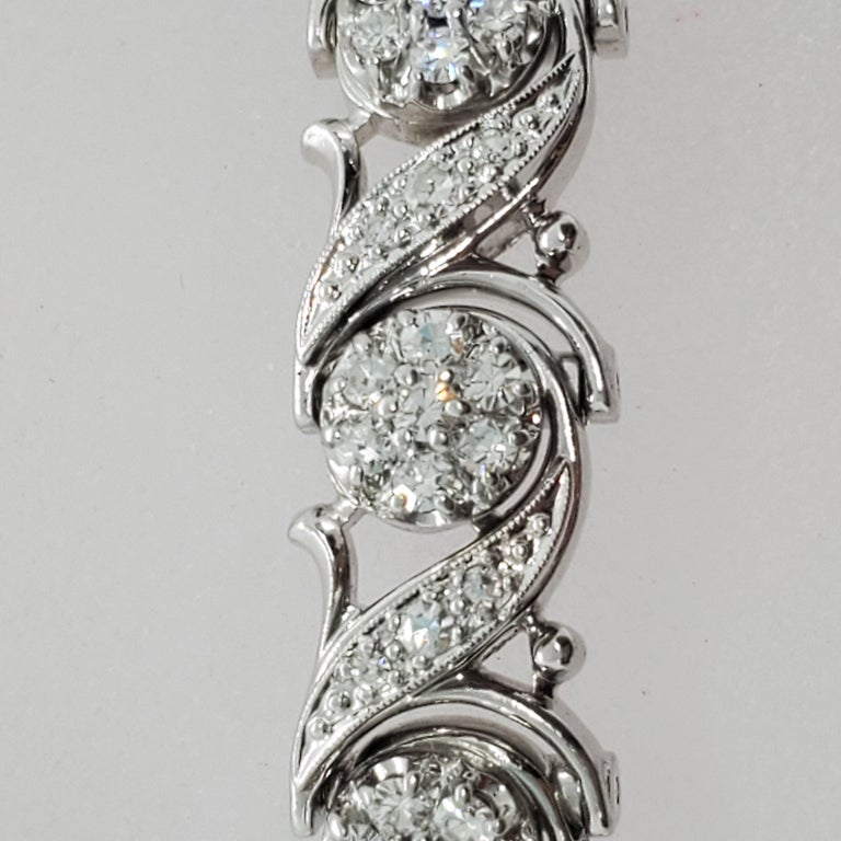 Jabel White Diamond Bracelet in 18 Karat White Gold at 1stDibs