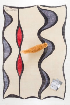 Wool and Silk Rug "Jabin" by Yvonne Domenge, Limited Edition