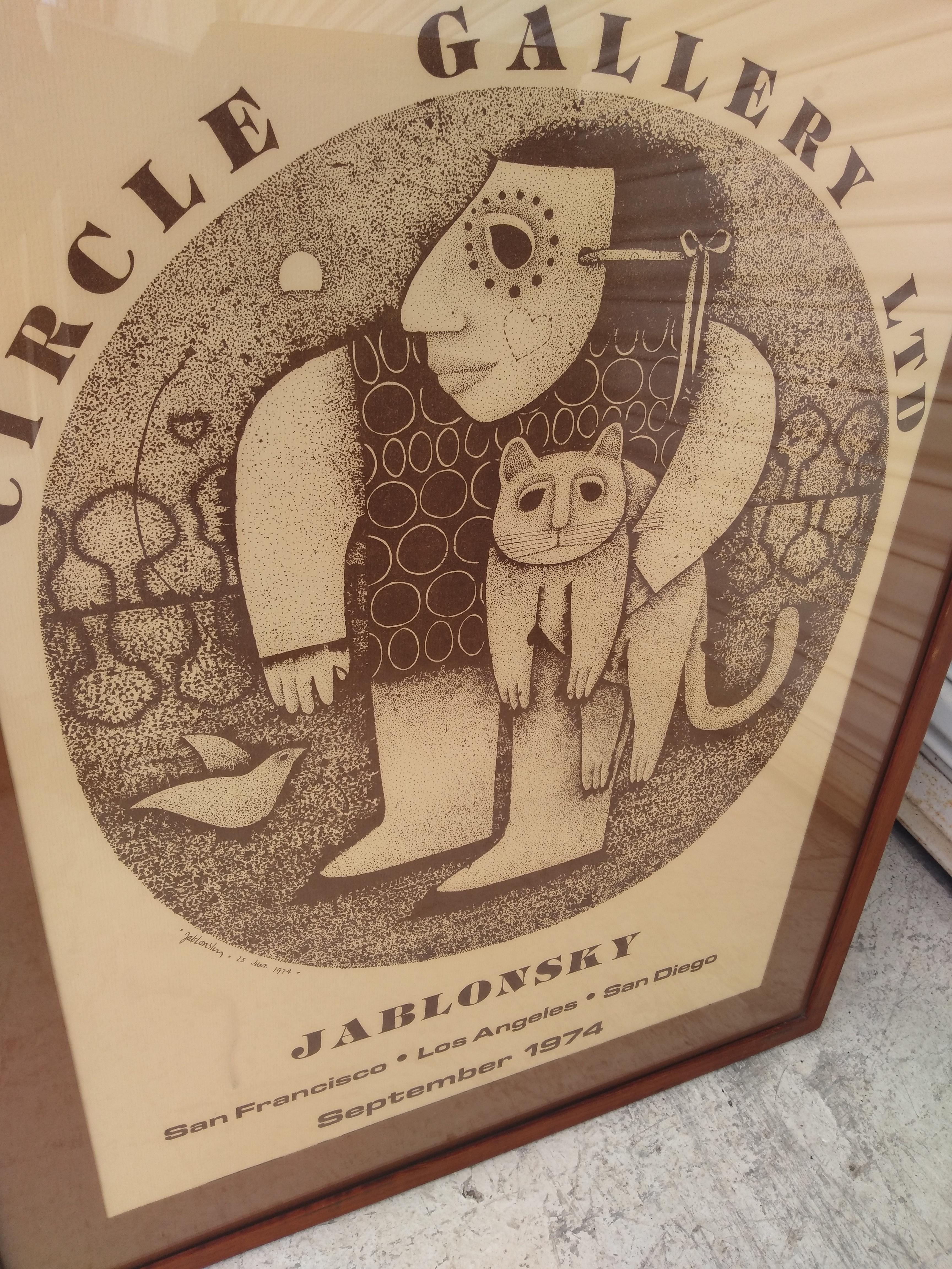 Jablowsky Circle Gallery Ltd. Ausstellungsplakat (Ende des 20. Jahrhunderts) im Angebot