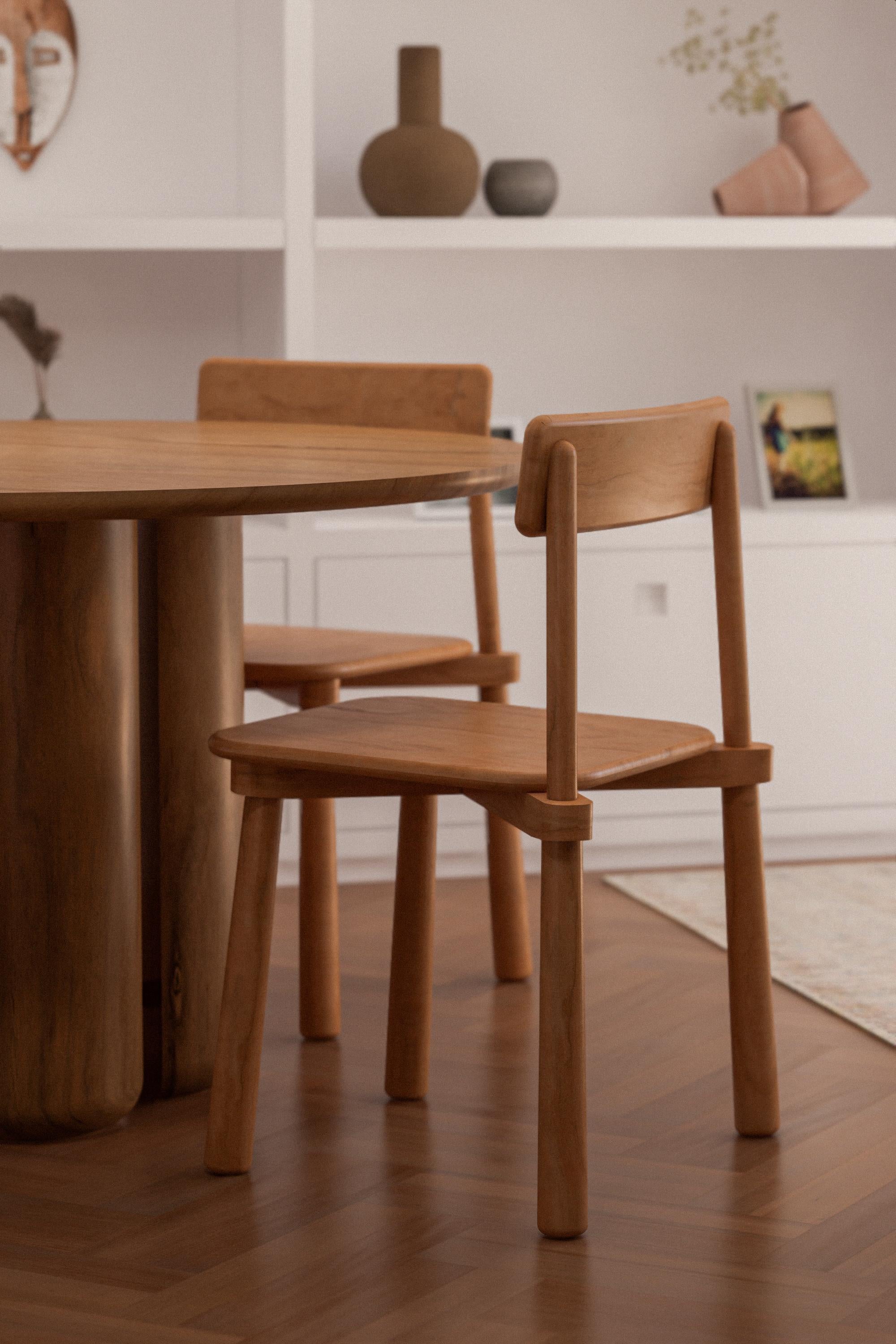 Post-Modern Jabuti Chair — Handmade Solid Wood Contemporary Brazilian Design For Sale