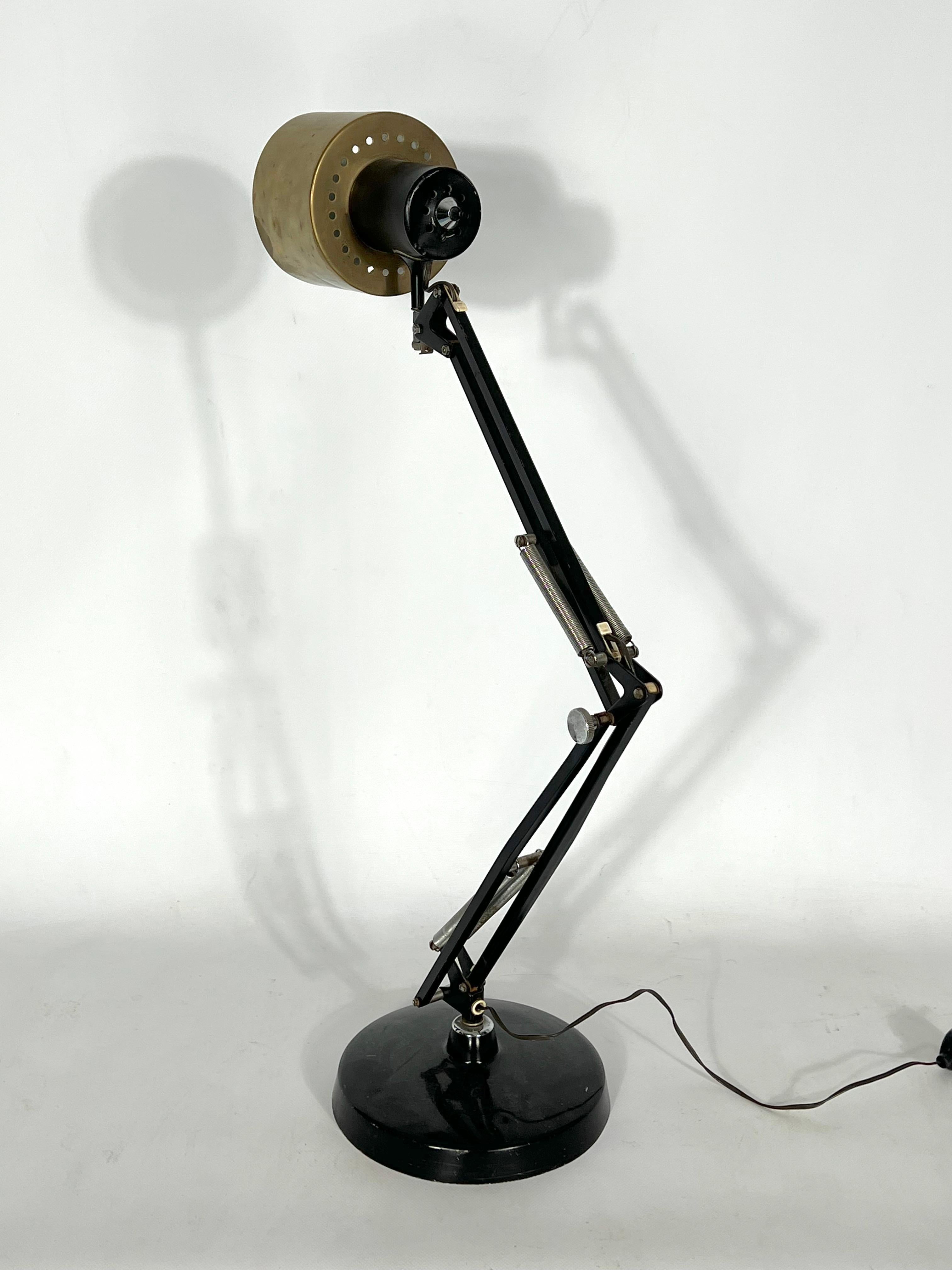 Italian Jac Jacobsen, Rare L2 Luxo Table Lamp from 50s For Sale
