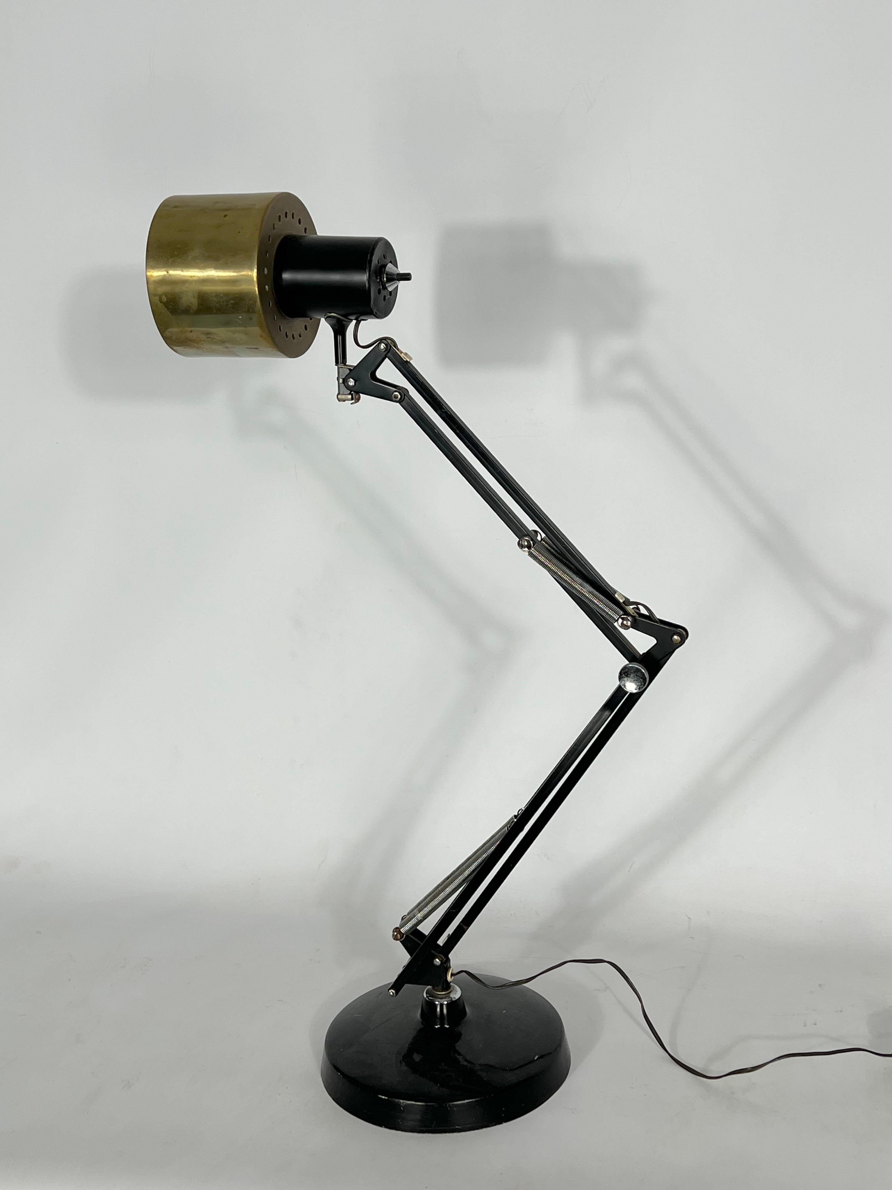 Milieu du XXe siècle Jac Jacobsen, rare lampe de bureau Luxo L2 des années 50 en vente