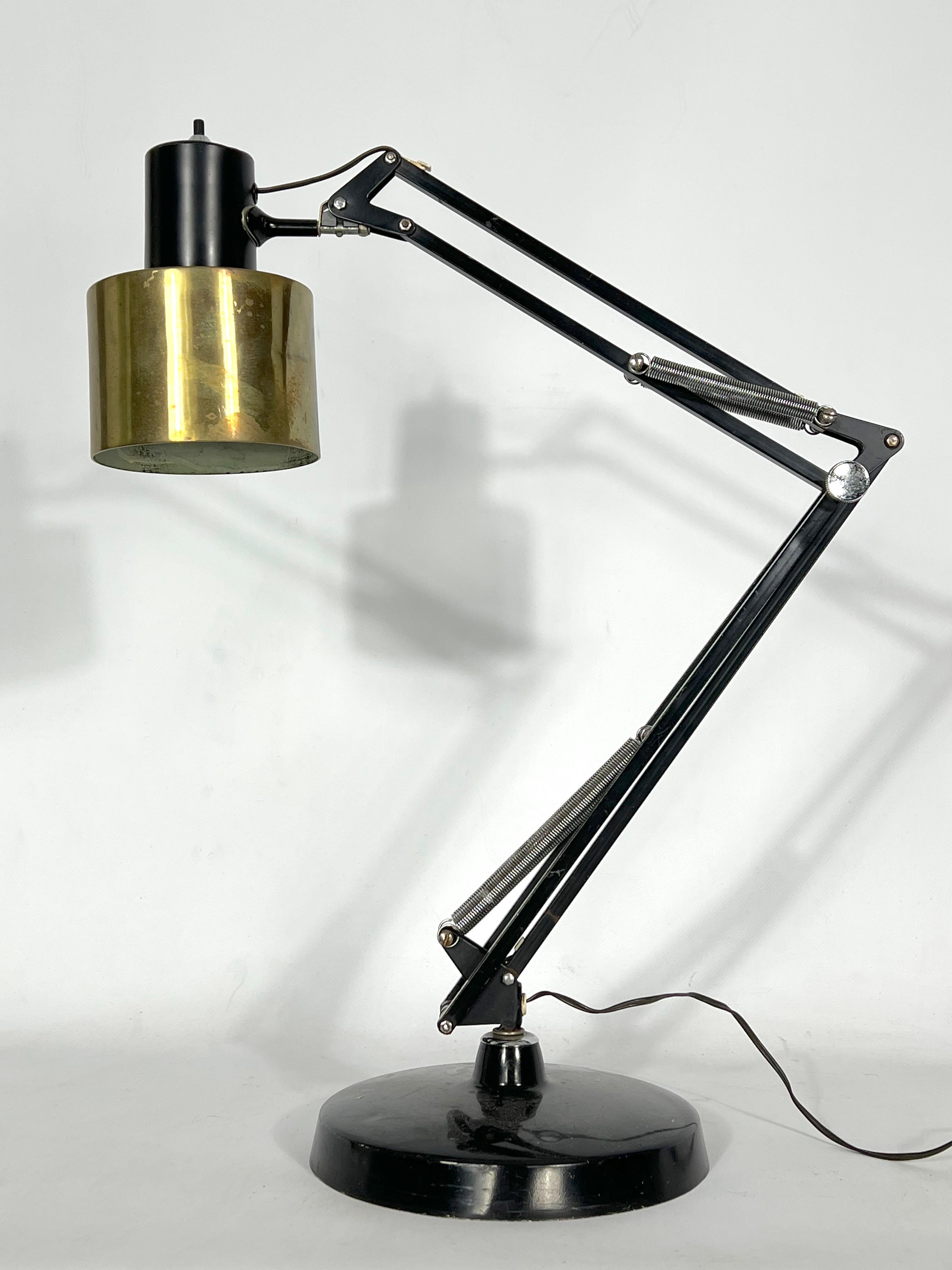 Brass Jac Jacobsen, Rare L2 Luxo Table Lamp from 50s For Sale