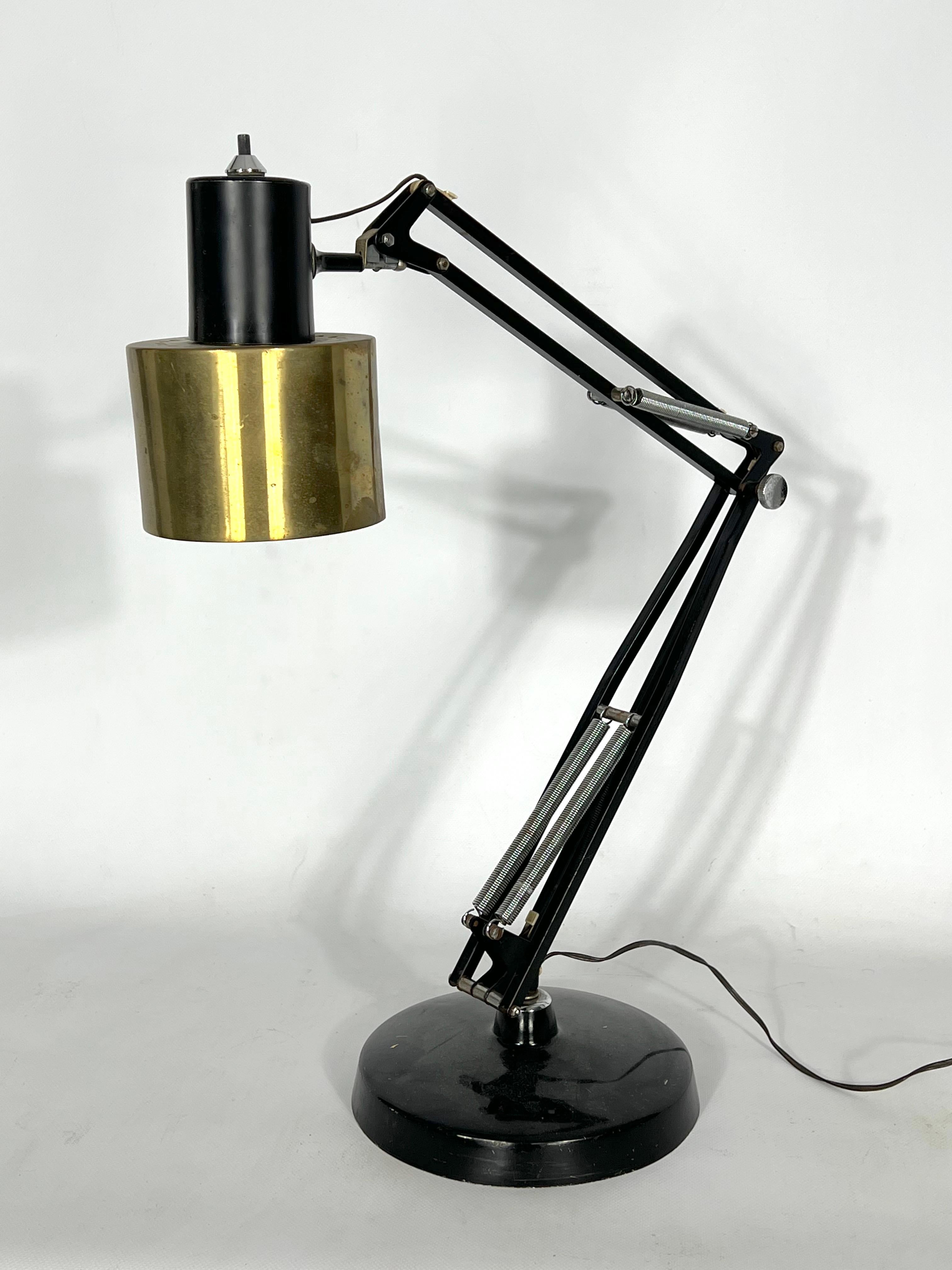 Jac Jacobsen, Rare L2 Luxo Table Lamp from 50s For Sale 1