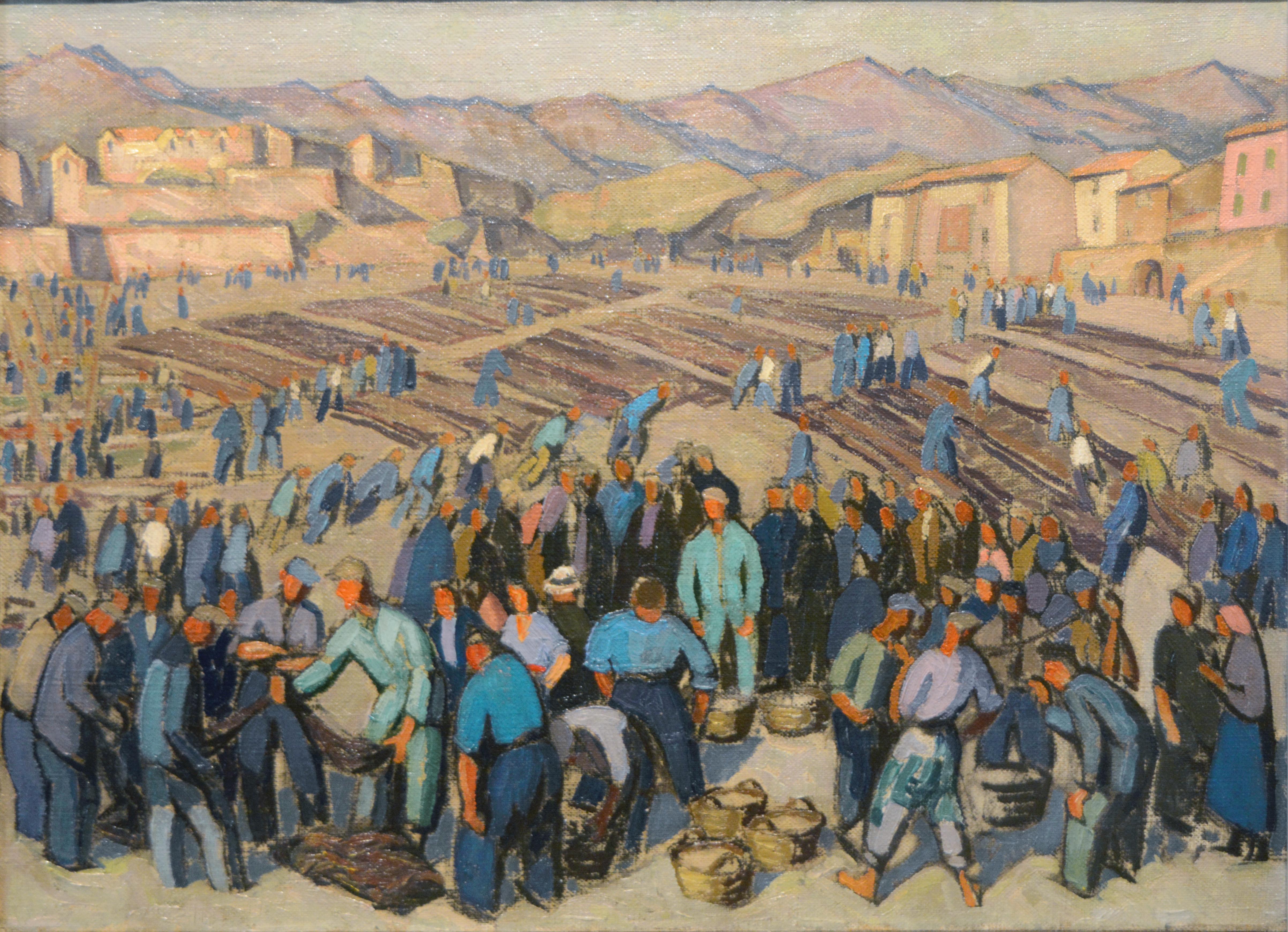 Collioure (Triptychon)  (Post-Impressionismus), Painting, von Jac Martin-Ferrières