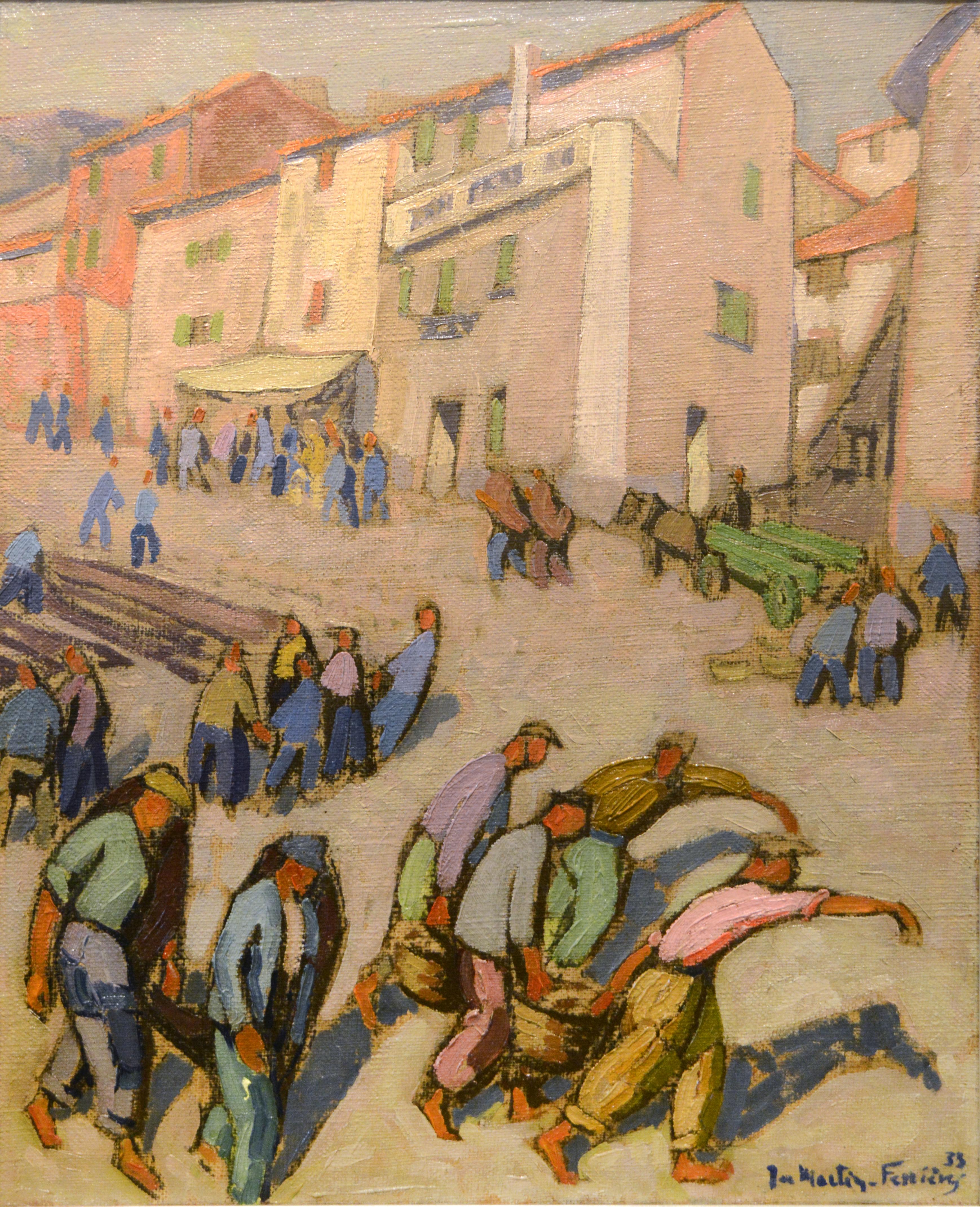 Collioure (triptyque)  - Post-impressionnisme Painting par Jac Martin-Ferrières