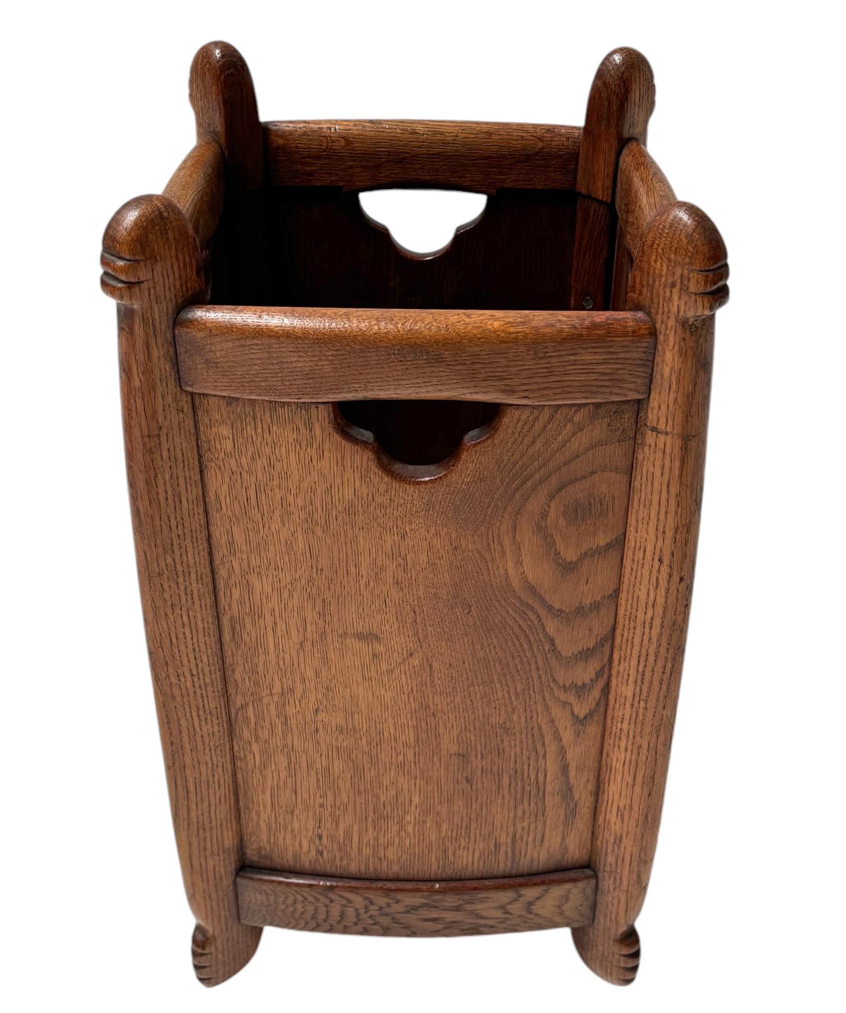 Cesta de basura de la Escuela Art Decó de Amsterdam 't Binnenhuis' de Jac. van den Bosch Holandés en venta