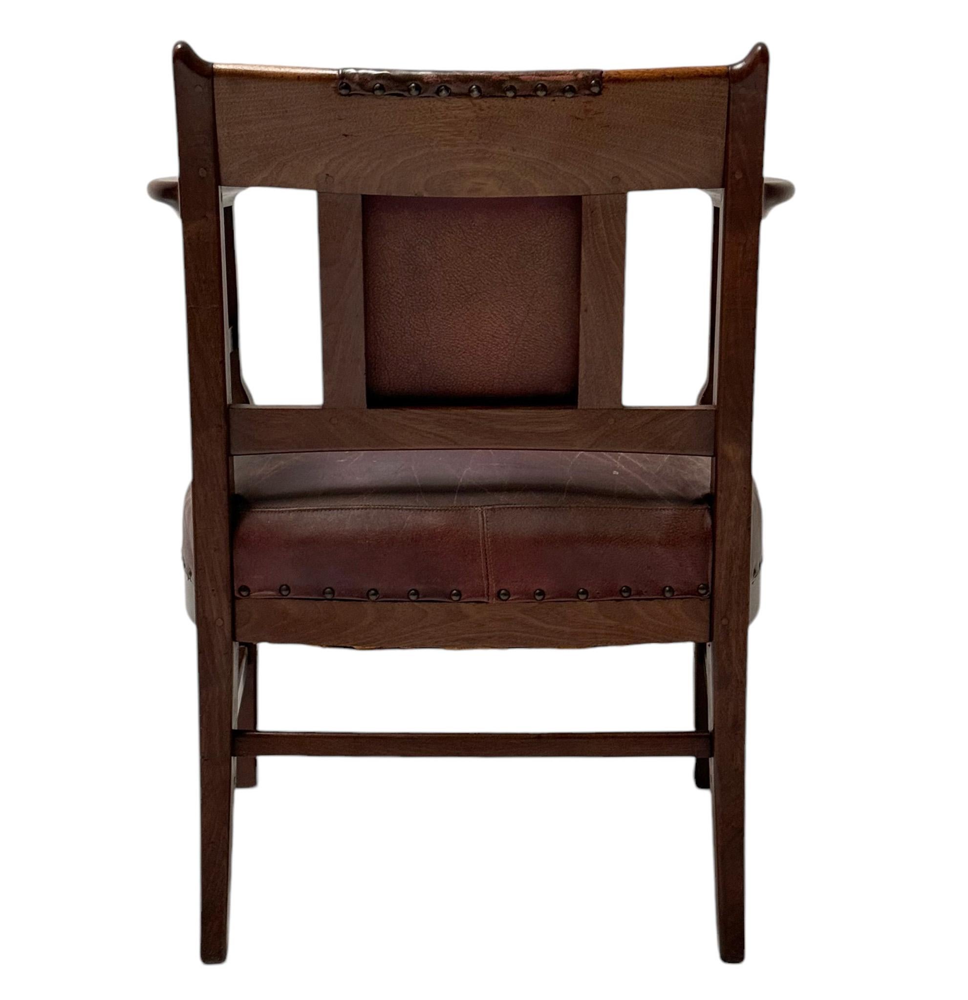 Jac van den Bosch Sedia Club Arts & Crafts per 't Binnenhuis Amsterdam, 1900 in vendita 3