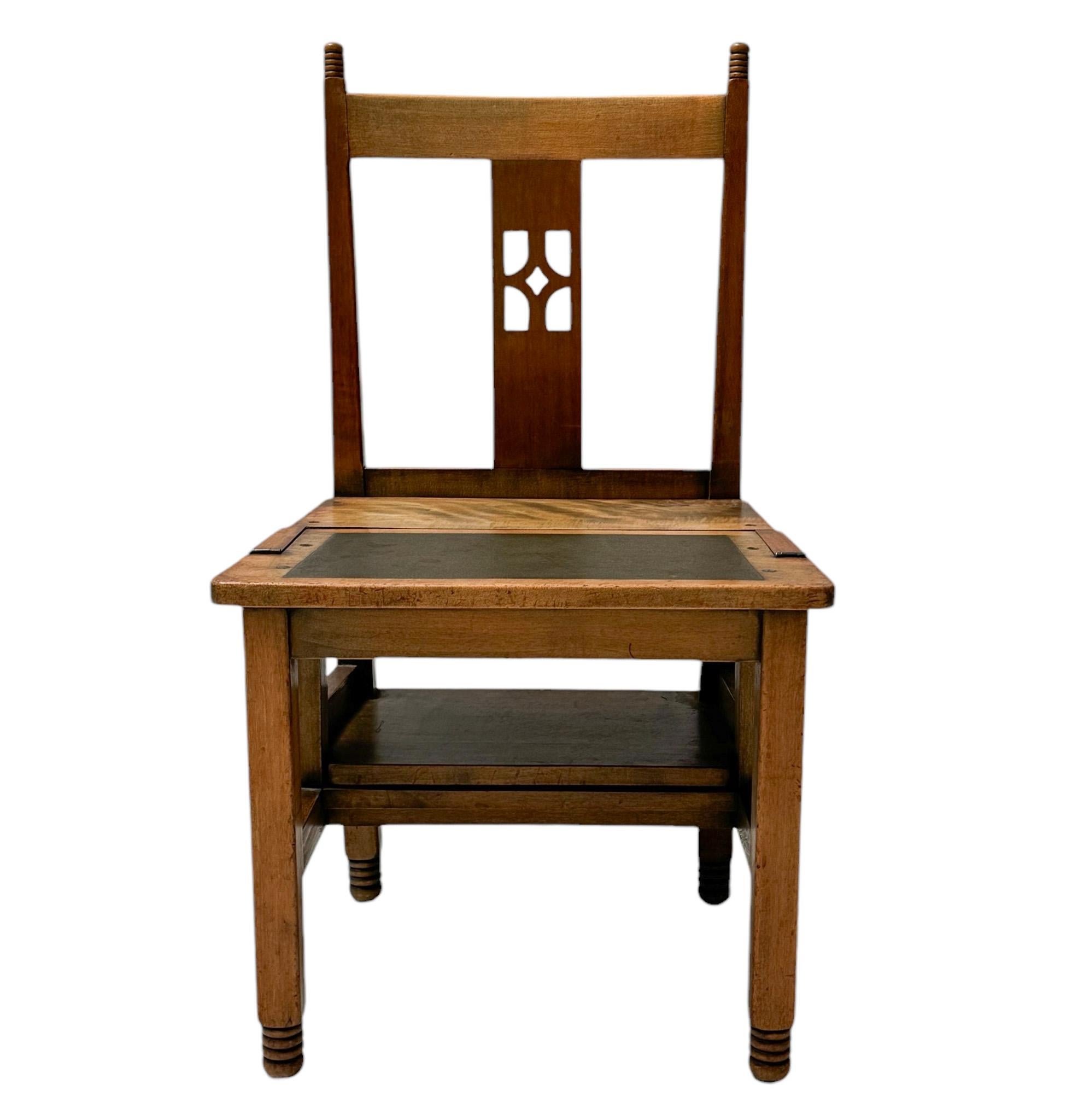 Arts and Crafts Jac van den Bosch 't Binnenhuis Chaise ou marchepied de bibliothèque Art Déco, 1916 en vente