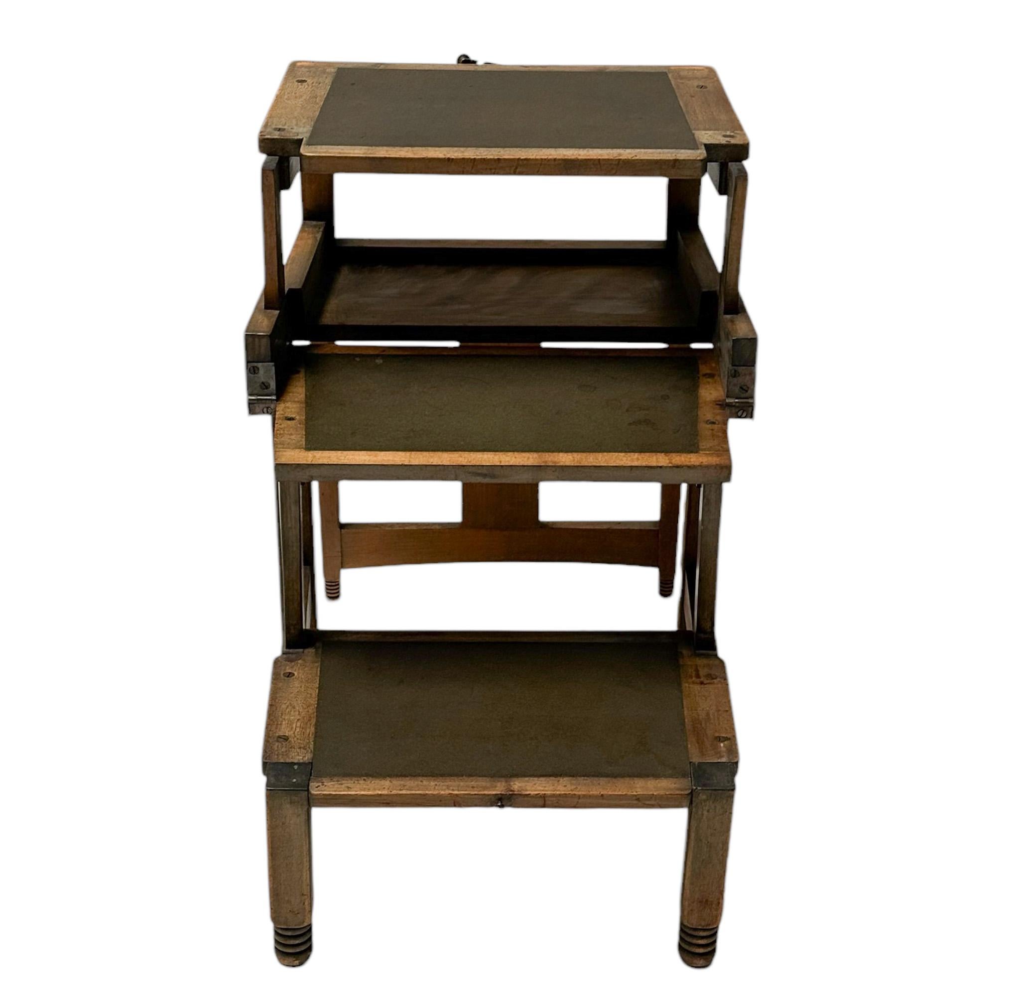 Frêne Jac van den Bosch 't Binnenhuis Chaise ou marchepied de bibliothèque Art Déco, 1916 en vente