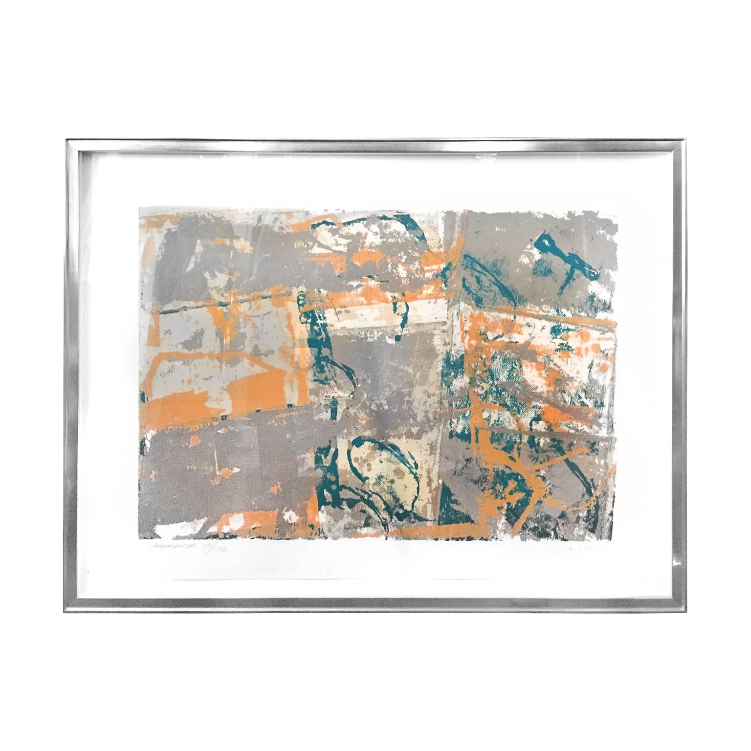 "Jacaranda" Abstract Silkscreen by Walter Darby Bannard