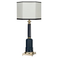 Jacaranda Grünblaue Tischlampe von Bronzetto