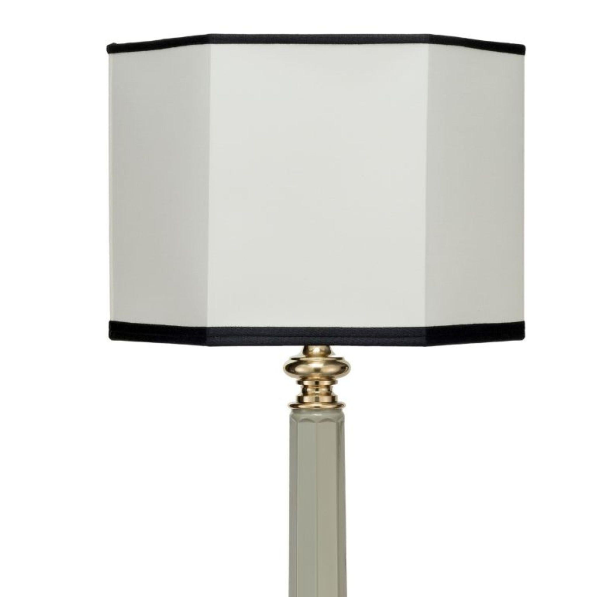 Contemporary Jacaranda Pebble Grey Table Lamp For Sale