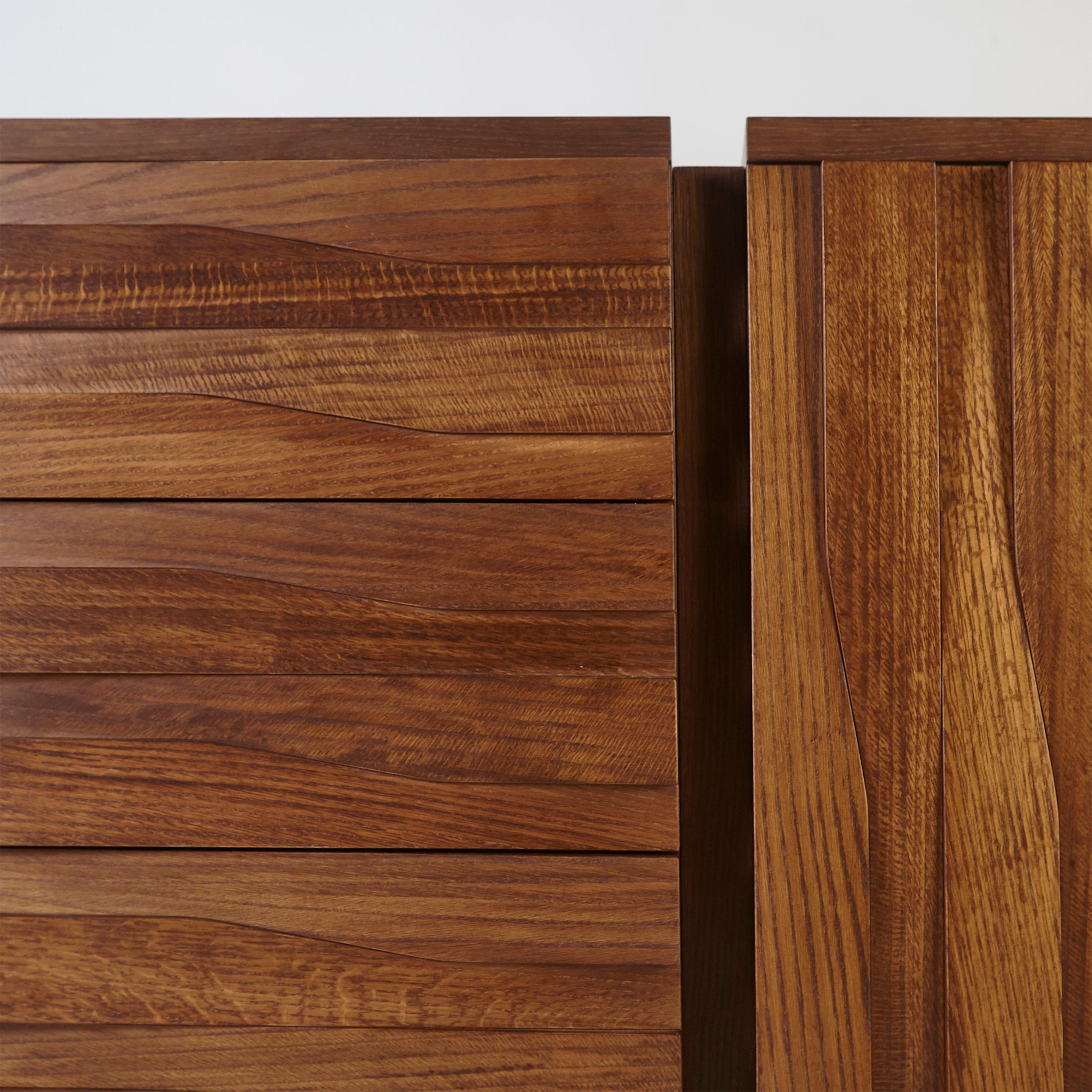 Contemporary Jacaranda Sideboard, in Stained Oak Wood, Handcrafted in Portugal by Duistt For Sale