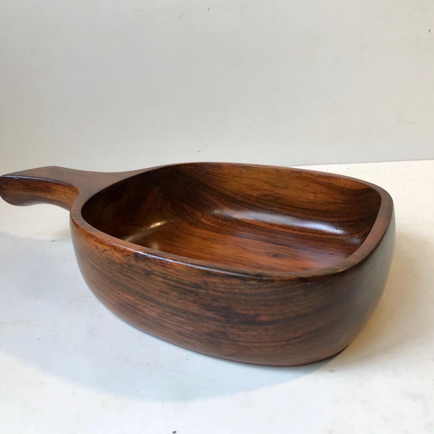 Mid-Century Modern Jacaranda Wood Bowl by Jean Gillon for Italma/Georg Jensen, 1960s For Sale