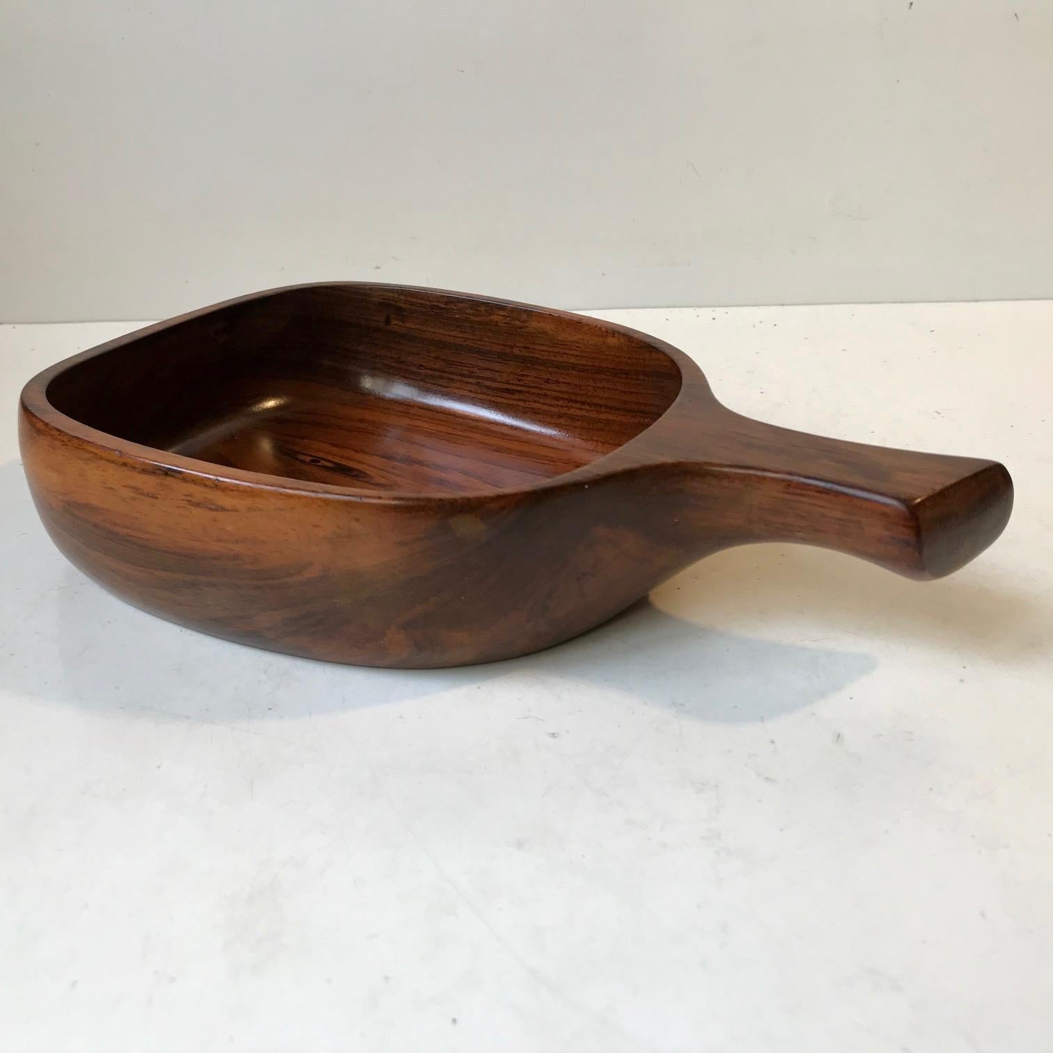 Brazilian Jacaranda Wood Bowl by Jean Gillon for Italma/Georg Jensen, 1960s For Sale