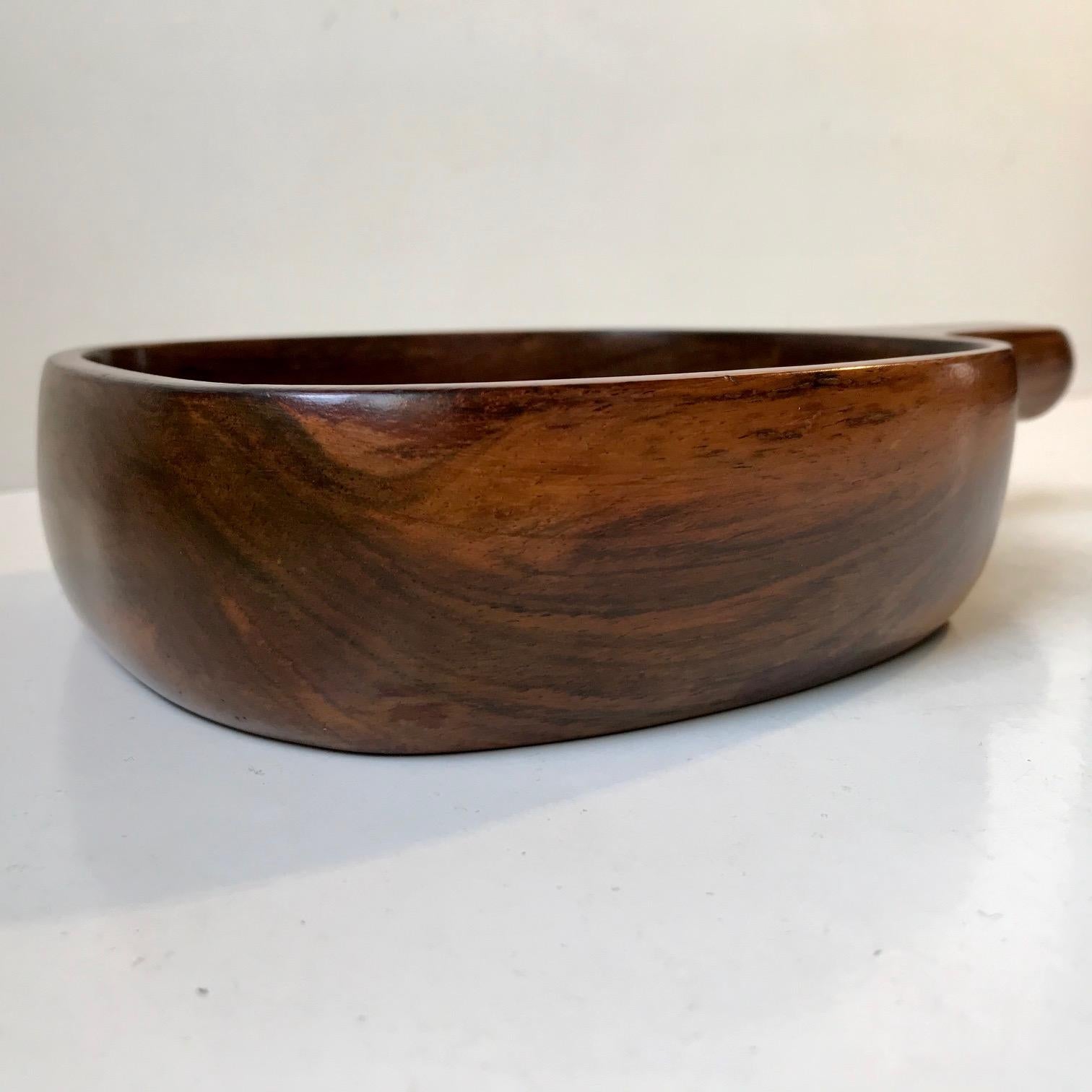 Mid-20th Century Jacaranda Wood Bowl by Jean Gillon for Italma/Georg Jensen, 1960s For Sale