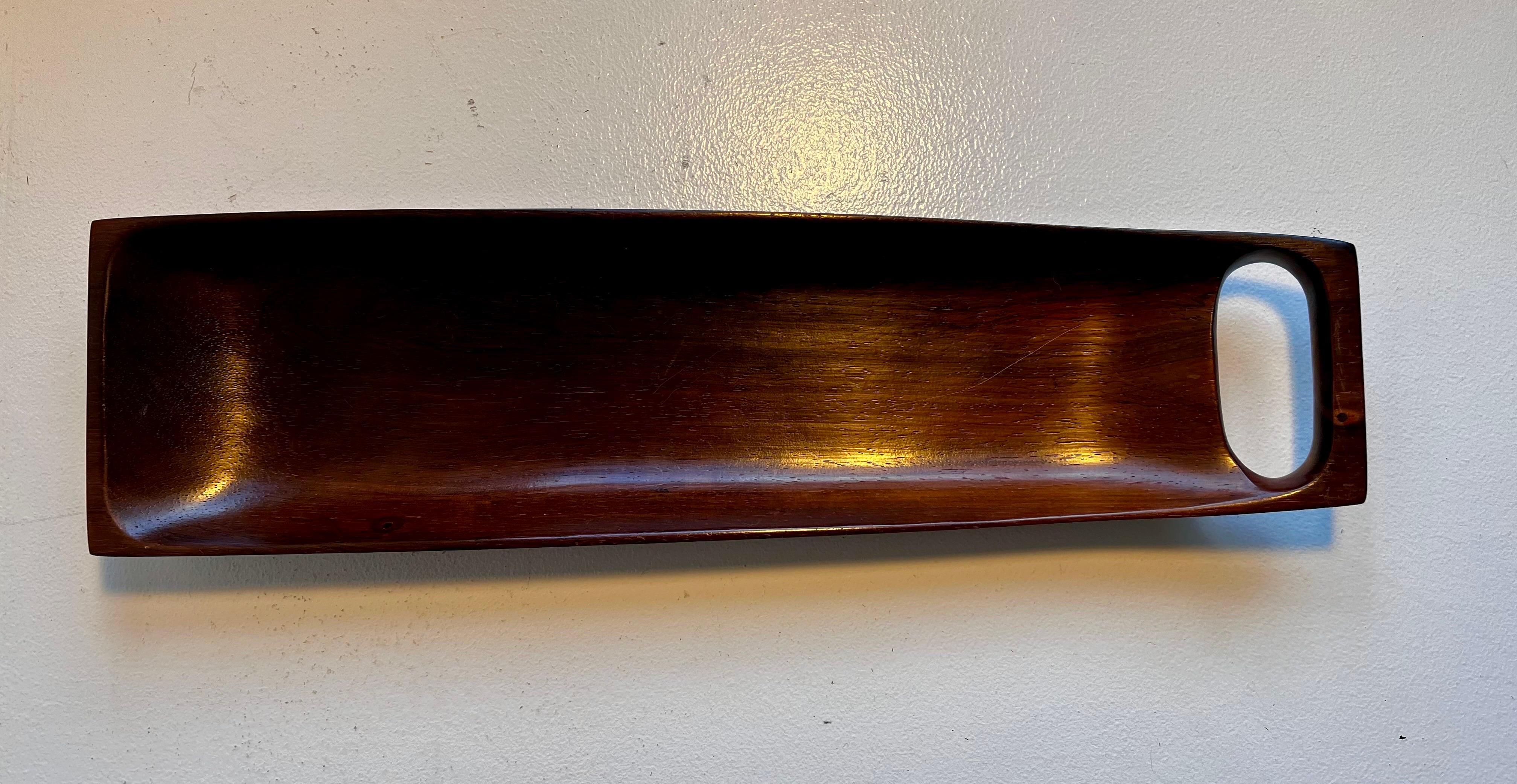 Plateau en bois de jacaranda par Lunning Collection, Brésil, vers 1960 en vente 9