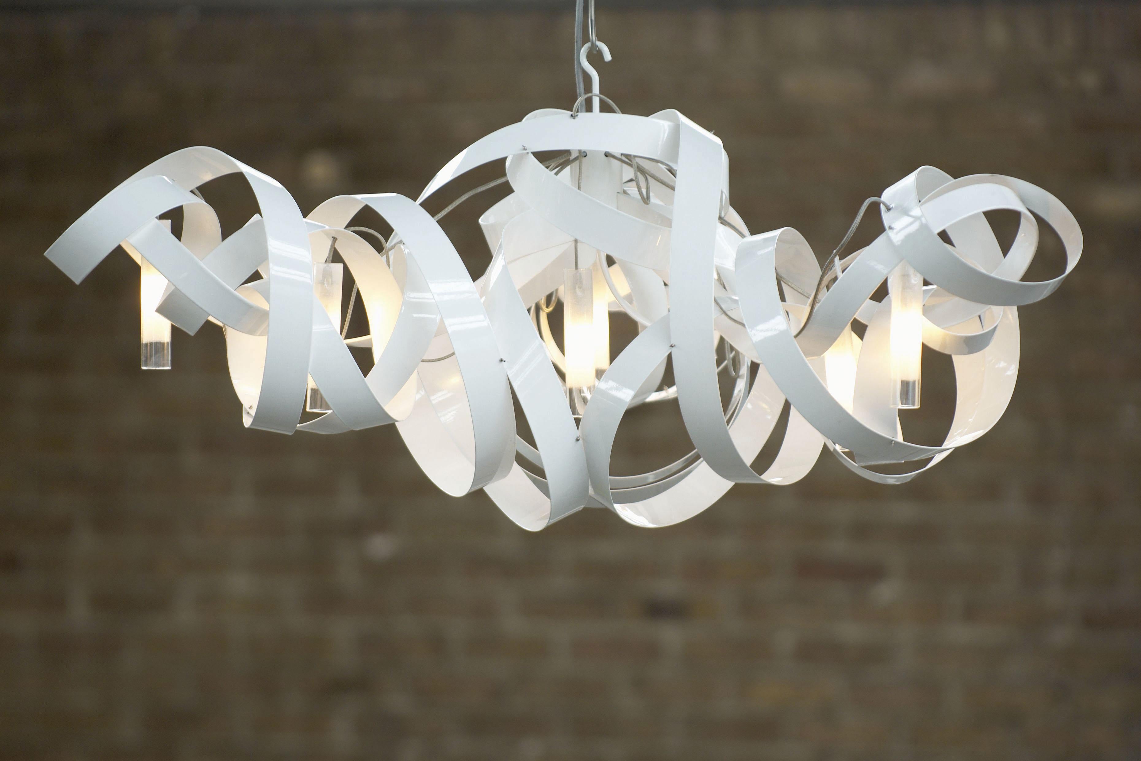 Dutch Jacco Maris LED Montone Oval Eight-Light Pendant For Sale