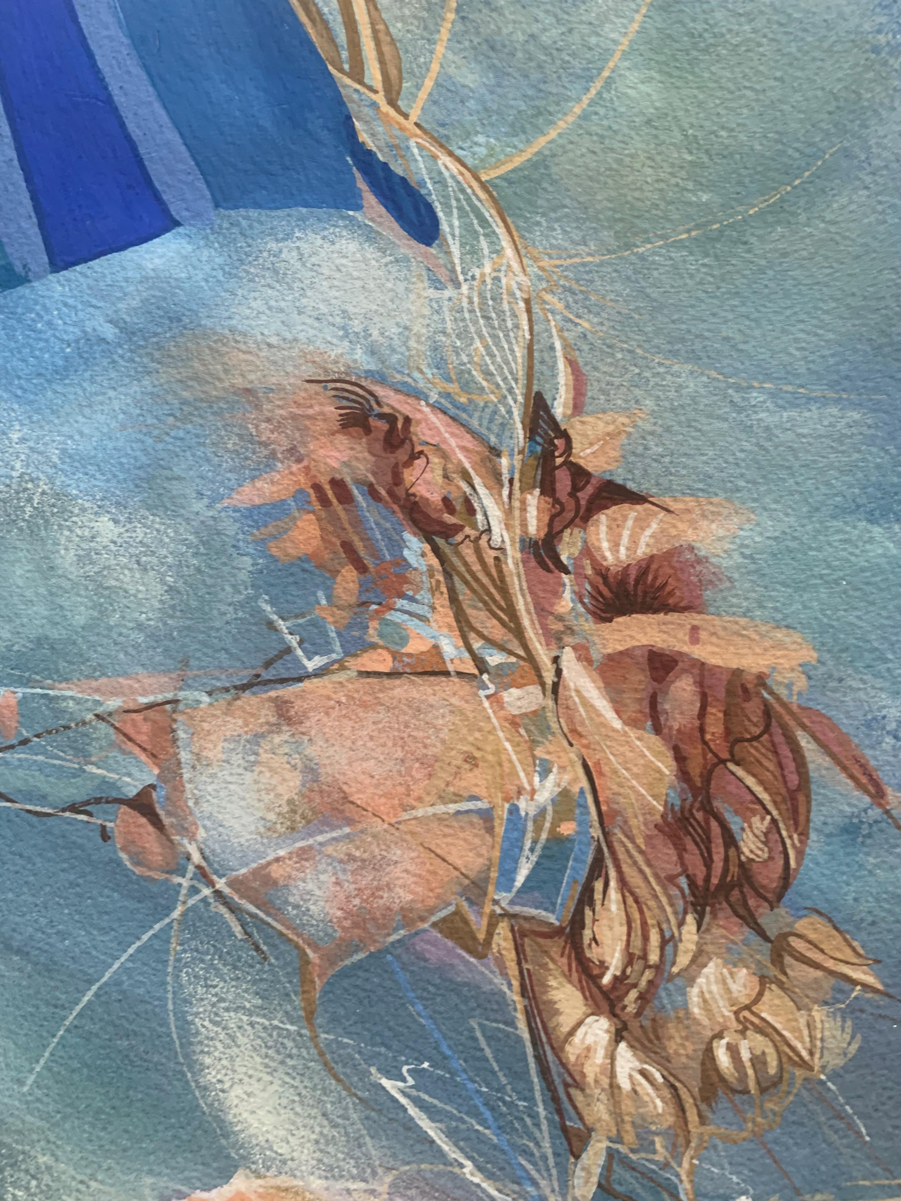 Dunes in the morning. Contemporary Gouache Painting, Abstraction - Art by Jacek Sowicki