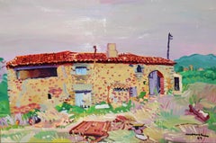 Le silence de la ferme - Huile sur toile - Signée et encadrée
