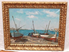 Escena de pesca - Óleo sobre tela