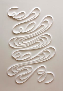 FESCM, œuvre d'art blanche curviligne minimaliste Jacinto Moros