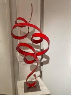 FMS - minimalist, vibrant curvilinear maplewood sculpture, postmodern by Moros