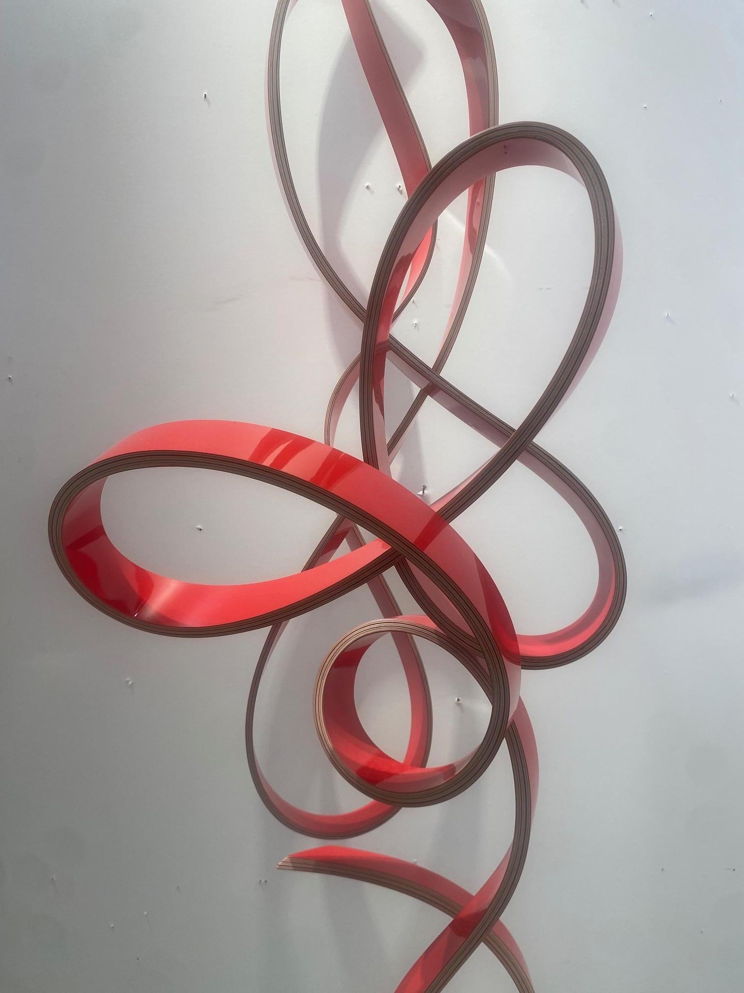 FMX-curvilinear minimalist maple wood sculpture defying gravity by Jacinto Moros 4