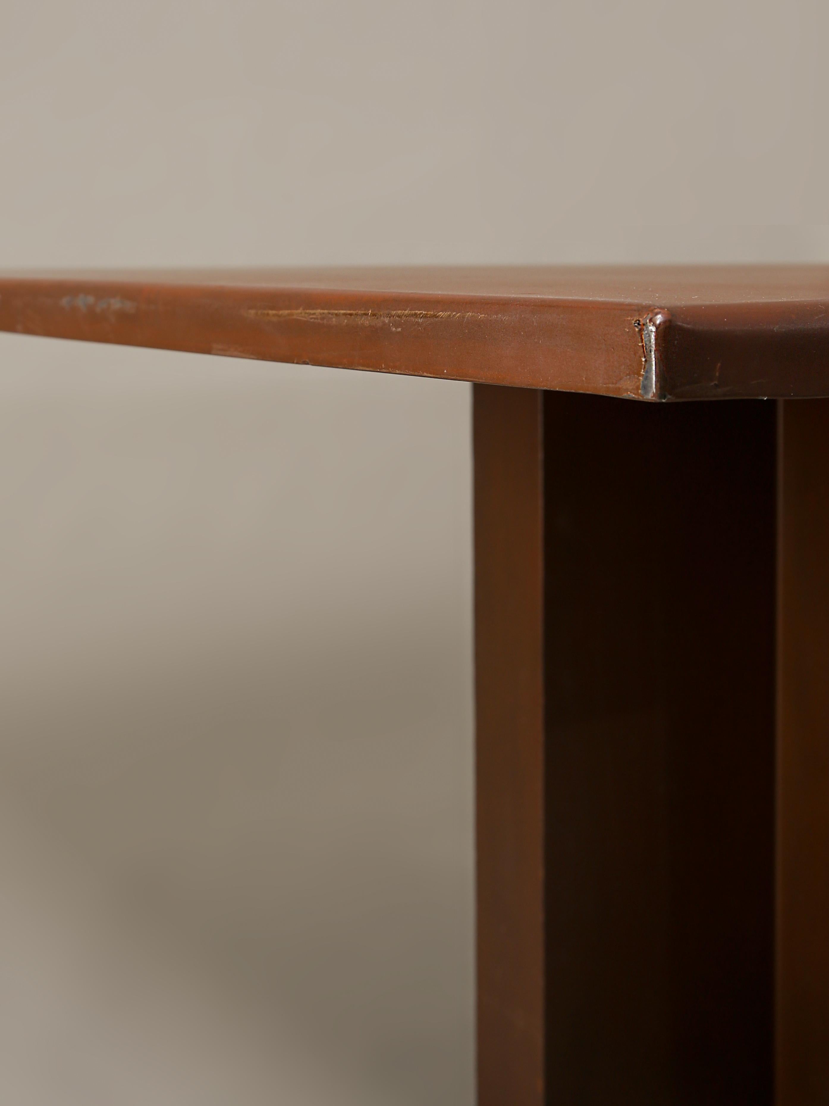 20th Century Jack A. Chandler Powder-Coated Square Steel Table For Sale