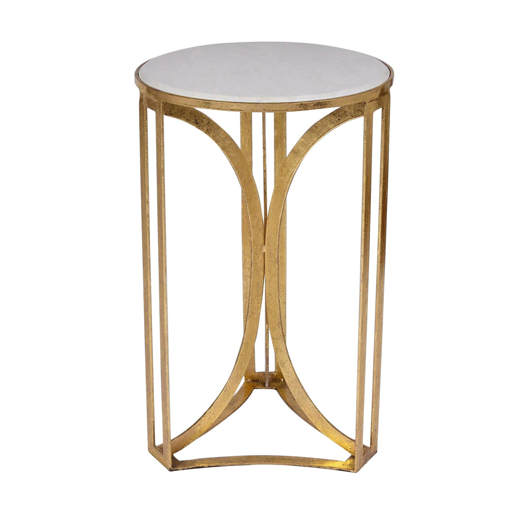 Jack Accent Table in Gold Leaf by CuratedKravet