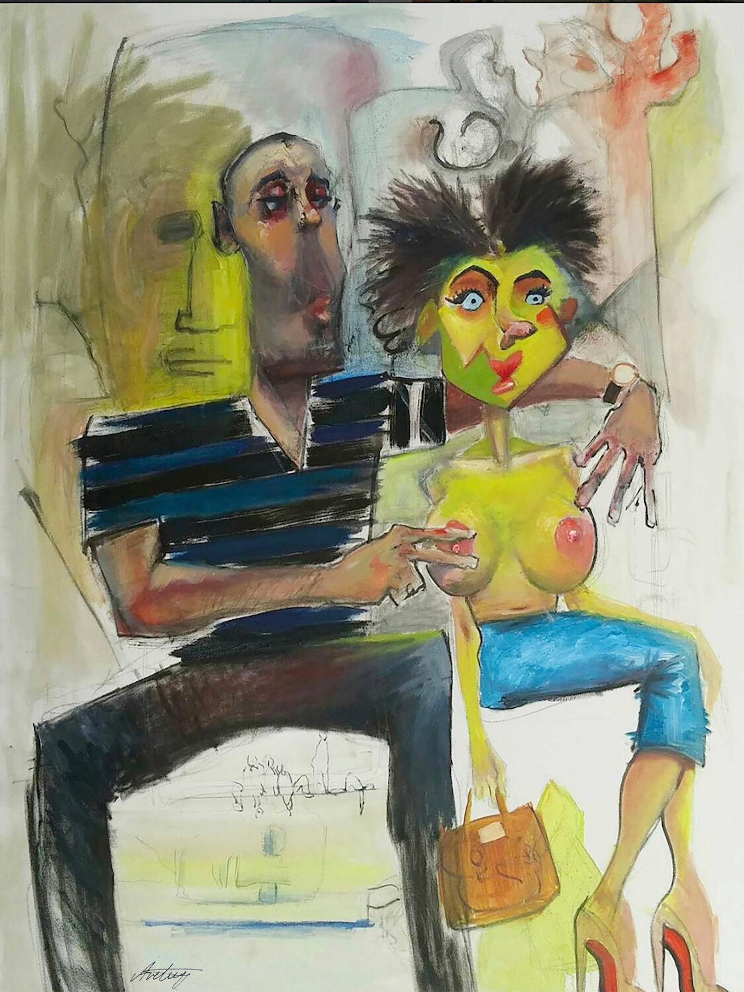 Are You Real? Contemporary art Original Painting Ready to Hang