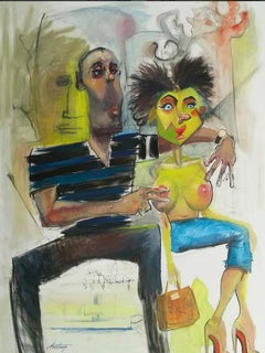 Are You Real? Contemporary art Original Painting Ready to Hang