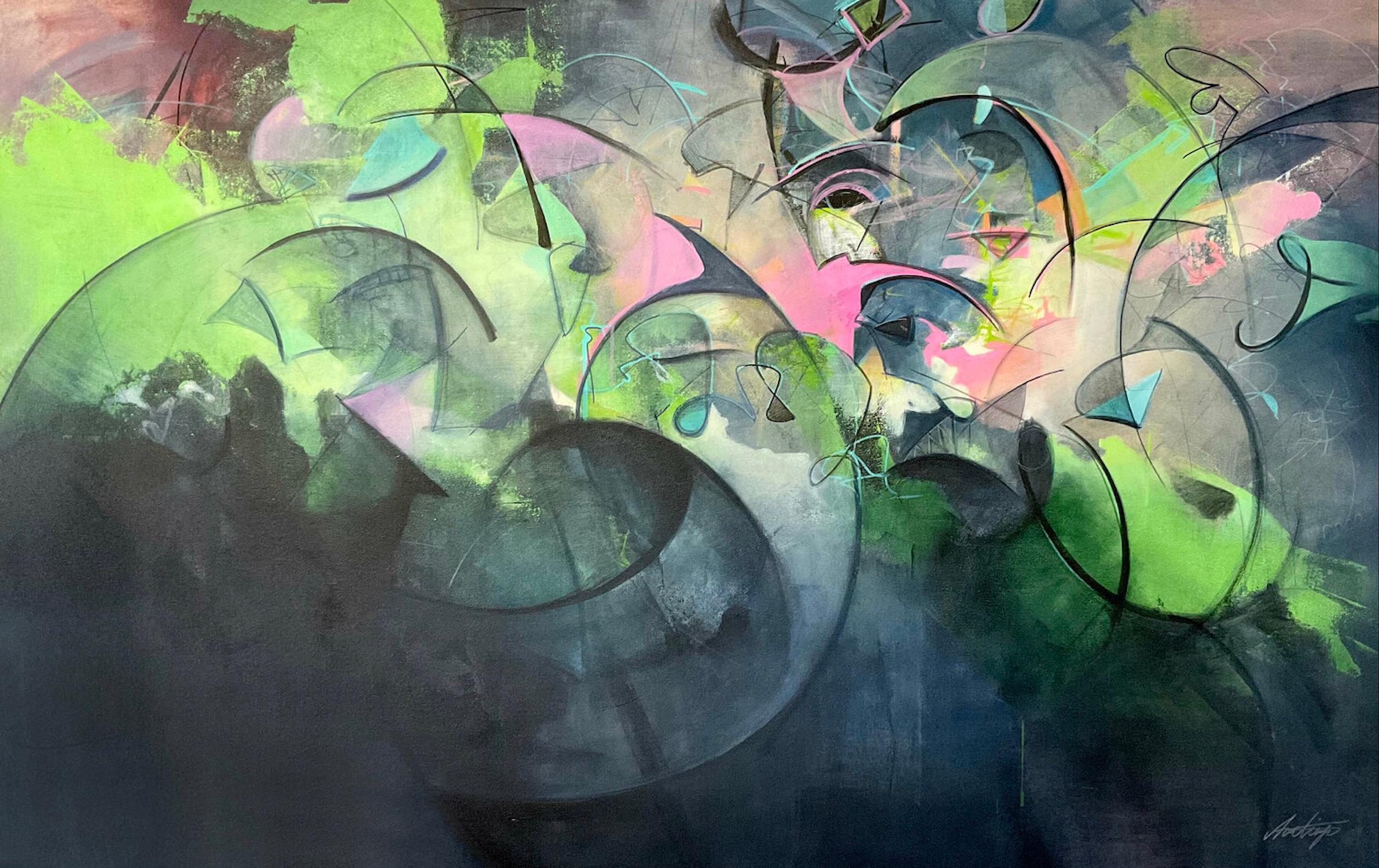 Chaos In Order Contemporary art Original Painting Ready to Hang