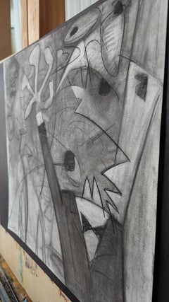 Crisis of Inspiration Zeitgenössische Kunst Originalgemälde Aufhängefertig