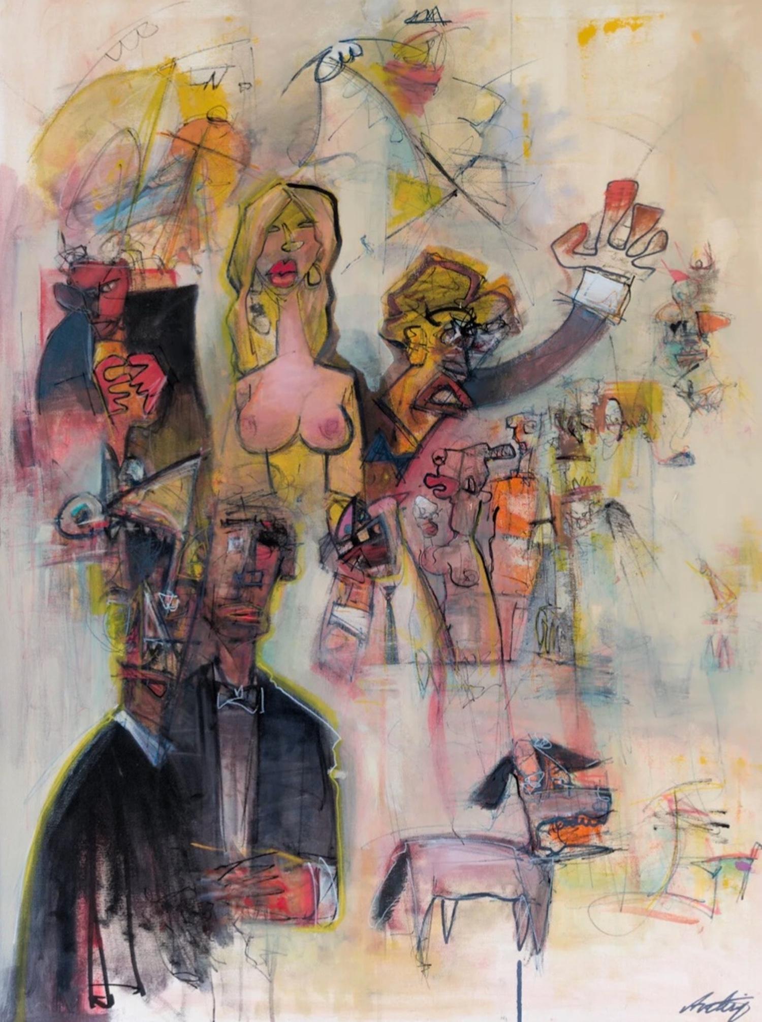 Abstract Painting de Jack Avetisyan - Fevered Memory Contemporary art Original Painting Ready to Hang