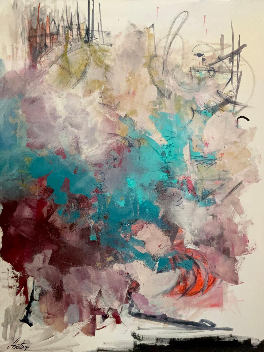 In the Beginning Contemporary art Original Painting Ready to Hang