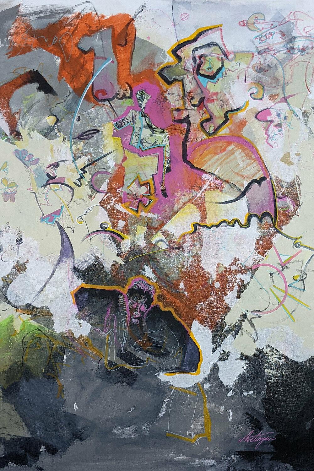 Little Things Left Behind Contemporary art Original Painting Ready to Hang