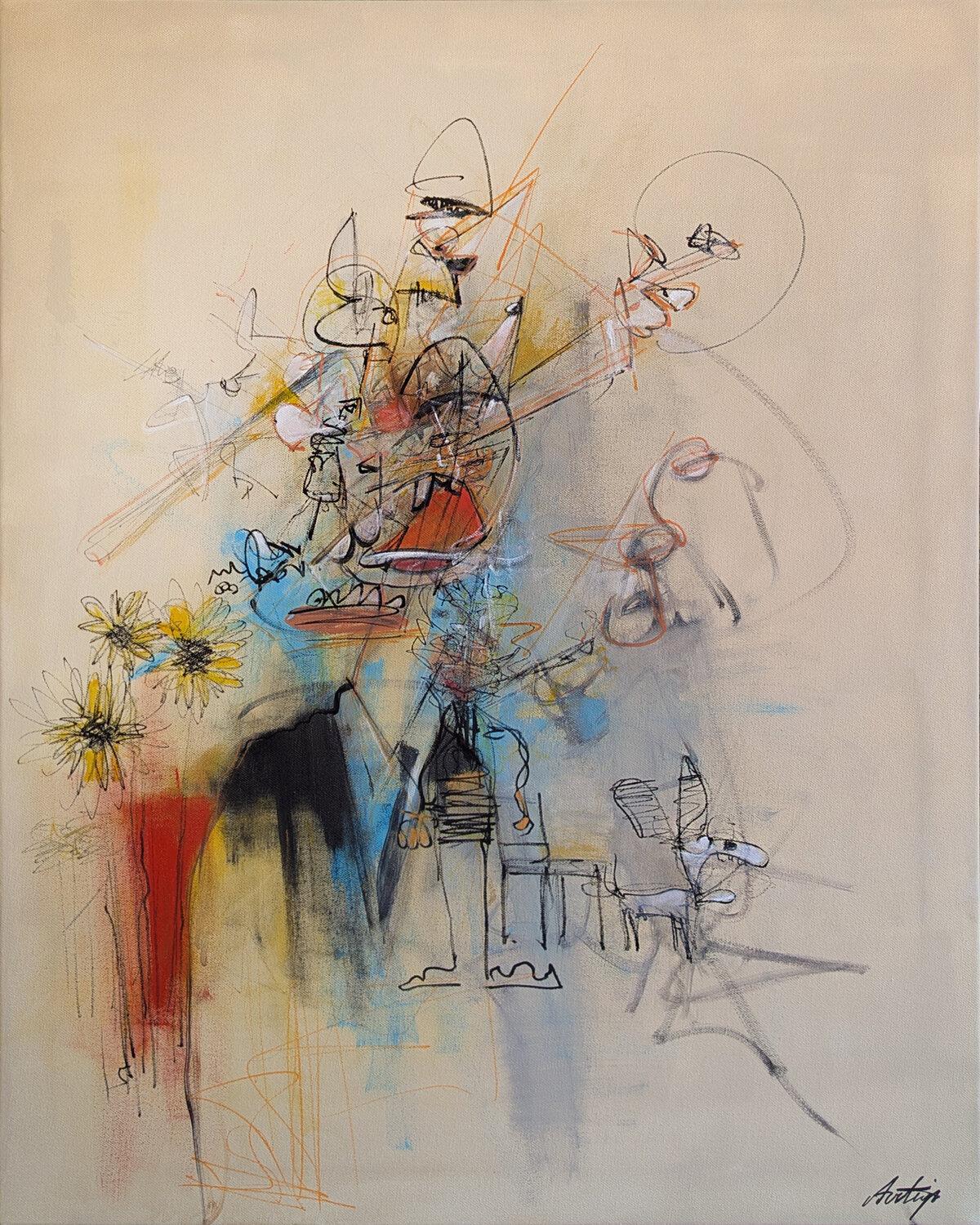 The Unwritten Self Contemporary art Original Painting Ready to Hang